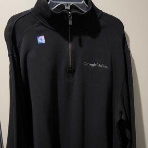 CARNEGIE MELLON MENS PULLOVER 1/4 ZIP BLACK 2XL